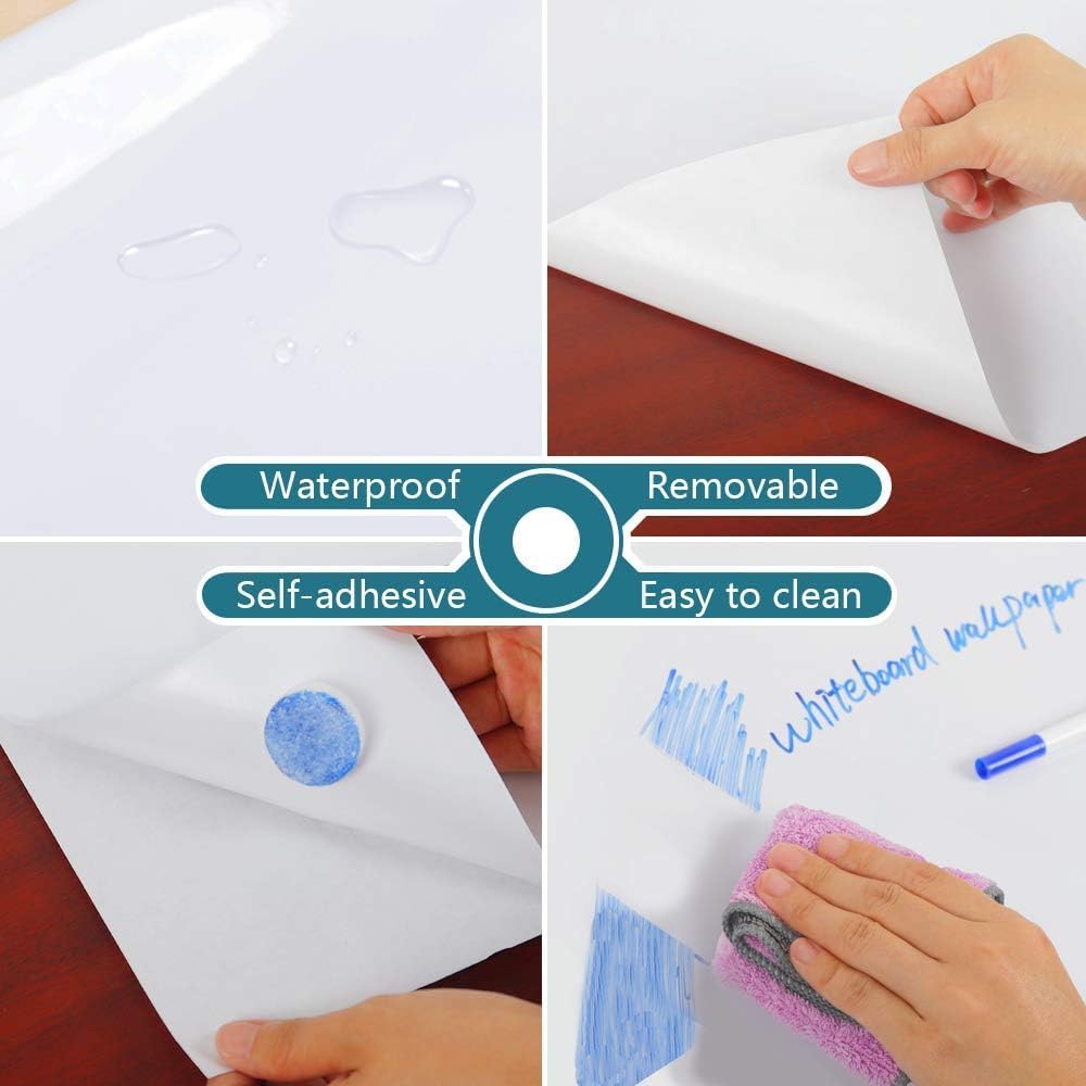 Self-Adhesive Reuseable Whiteboard Wall Decal Sticker