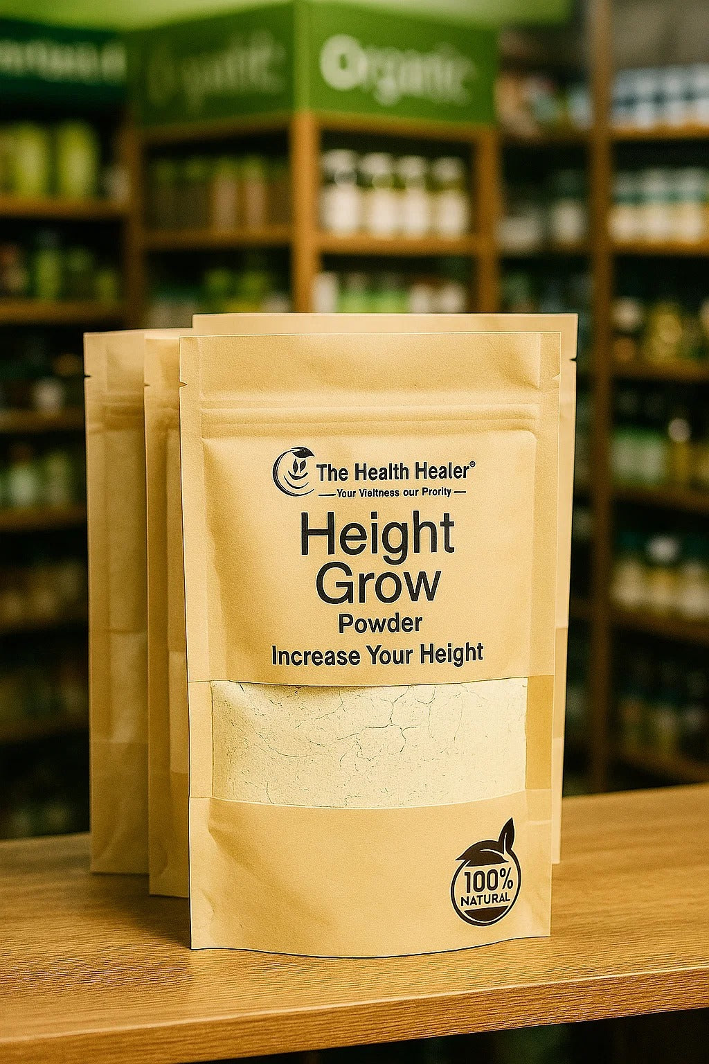 Buy 1 Get 1 Free Height Grow Powder – 100% Natural Height Increase Supplement (60 Grams)