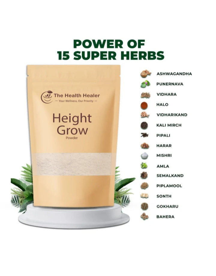 Buy 1 Get 1 Free Height Grow Powder – 100% Natural Height Increase Supplement (60 Grams)